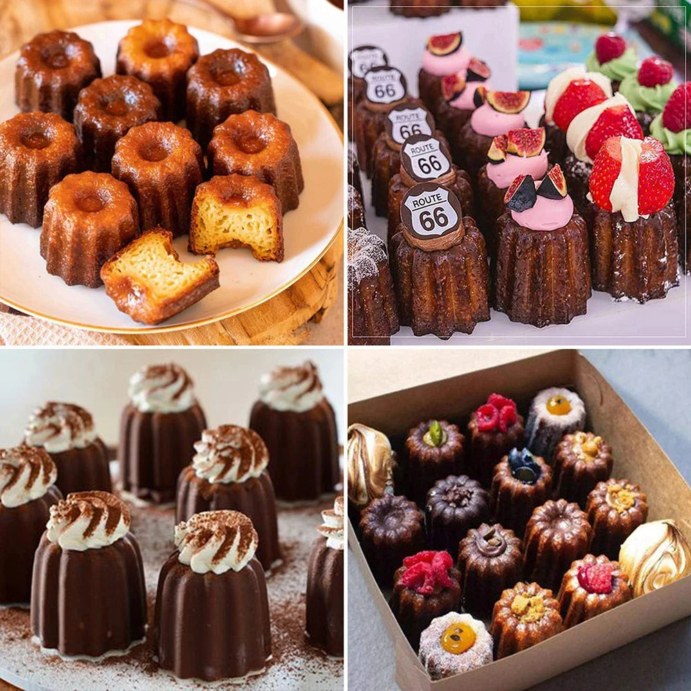 15 Cavity Cannele Cake Mold Silicone Baking Mold Chocolate Candy Pudding Candle Dessert Mould Homemade DIY Decorating Tools