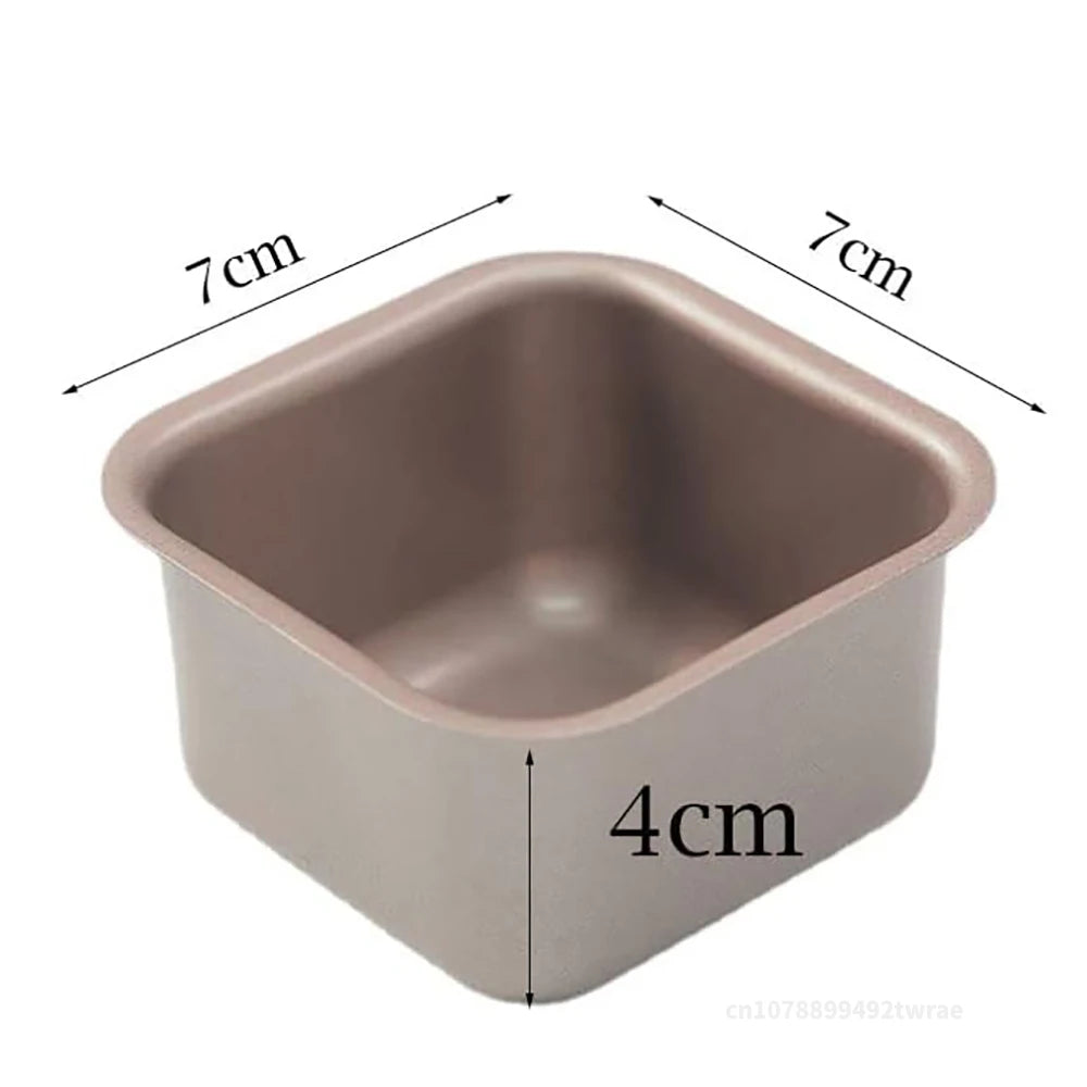 6pcs Mini Loaf Pan for Baking Bread Small Banana Bread Tins Non-Stick Rectangle Flat Toast Box Carbon Steel Mould Kitchen Tools