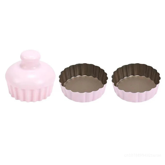 Press Stick Muffin Cupcake Pans Kit Non-stick Metal Carbon Steel Reusable Cupcake Baking Mold Set Kitchen Baking Accessories